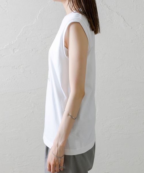 mystic（ミスティック）の「CATノースリTシャツ（Tシャツ/カットソー・レディース・オフホワイト・FREE）」の8枚目の写真