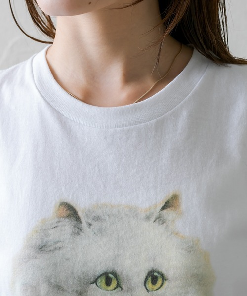 mystic（ミスティック）の「CATノースリTシャツ（Tシャツ/カットソー・レディース・オフホワイト・FREE）」の11枚目の写真