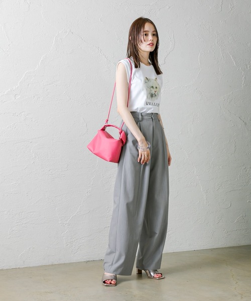 mystic（ミスティック）の「CATノースリTシャツ（Tシャツ/カットソー・レディース・オフホワイト・FREE）」の2枚目の写真