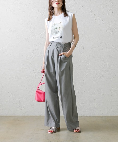 mystic（ミスティック）の「CATノースリTシャツ（Tシャツ/カットソー・レディース・オフホワイト・FREE）」の4枚目の写真