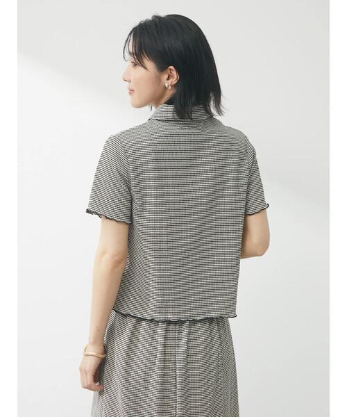 Green　Parks（グリーンパークス）の「・novem9 サッカーギンガムチェックブラウス（シャツ/ブラウス・レディース・ネイビー/イエロー/アイボリー・FREE）」の11枚目の写真