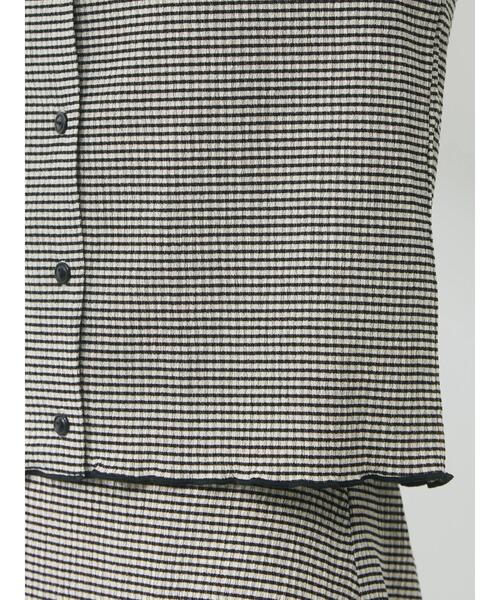 Green　Parks（グリーンパークス）の「・novem9 サッカーギンガムチェックブラウス（シャツ/ブラウス・レディース・ネイビー/イエロー/アイボリー・FREE）」の14枚目の写真