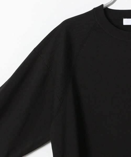 yuw（ユウ）の「１６Ｇラグランパフ８分袖　299449（ニット/セーター・レディース・ブラック/グレー/ブルー・FREE）」の6枚目の写真