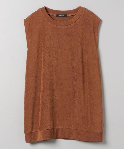 JEANASIS（ジーナシス）の「グロッシーヘンケイリブNS/156912（Tシャツ/カットソー・レディース・ブラック/ブラウン/グレイッシュベージュ/グレー/レッド系その他/パープル系その他/アイボリー/ピンク/チャコールグレー・FREE）」の6枚目の写真