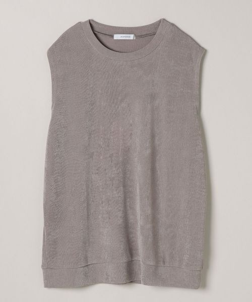 JEANASIS（ジーナシス）の「グロッシーヘンケイリブNS/156912（Tシャツ/カットソー・レディース・ブラック/ブラウン/グレイッシュベージュ/グレー/レッド系その他/パープル系その他/アイボリー/ピンク/チャコールグレー・FREE）」の5枚目の写真