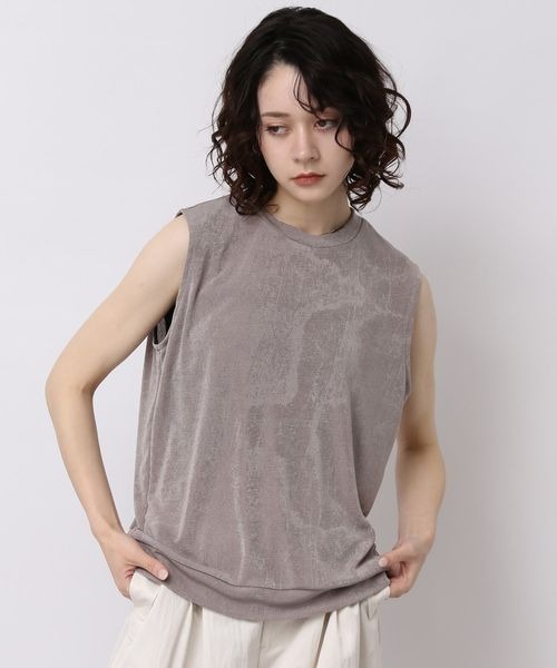 JEANASIS（ジーナシス）の「グロッシーヘンケイリブNS/156912（Tシャツ/カットソー・レディース・ブラック/ブラウン/グレイッシュベージュ/グレー/レッド系その他/パープル系その他/アイボリー/ピンク/チャコールグレー・FREE）」の16枚目の写真