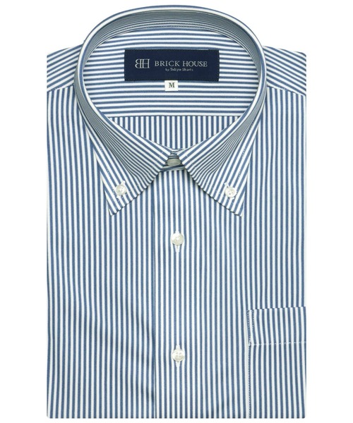 Cool Silver 形態安定ノーアイロン ボタンダウン 半袖ビジネスワイシャツ ビジネスシャツ Tokyo Shirts トウキョウシャツ のファッション通販 Zozotown