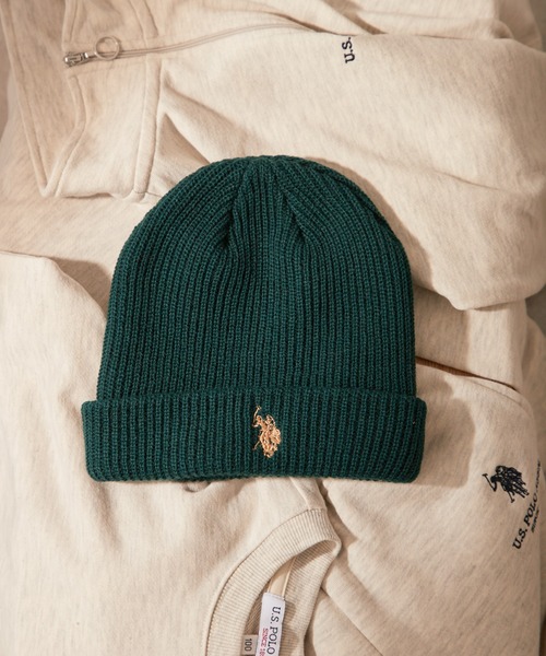 U.S. POLO ASSN.（ユーエスポロアッスン）の「【KIDS】【U.S. POLO ASSN/ユーエスポロアッスン】ワンポイント刺繍ニットキャップ（ニットキャップ/ビーニー・キッズ・ブラック/アイボリー/ピンク/グレー/オレンジ/ネイビー/ダークグリーン・ONE SIZE）」の4枚目の写真