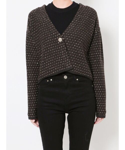 LAGUNAMOON（ラグナムーン）の「ツィードショートニットジャケット（その他アウター・レディース・ブラウン/イエロー・FREE）」の13枚目の写真