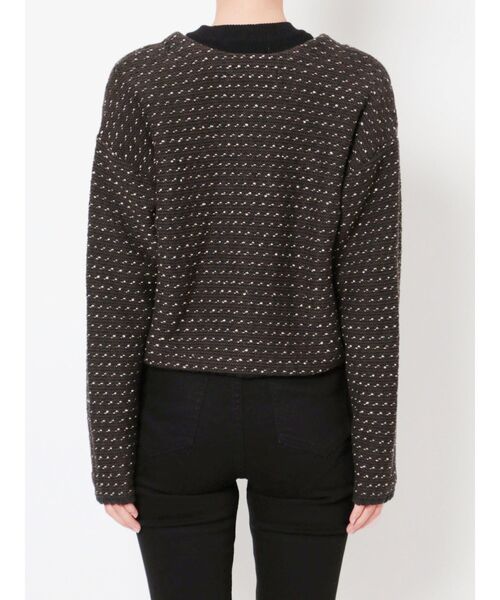 LAGUNAMOON（ラグナムーン）の「ツィードショートニットジャケット（その他アウター・レディース・ブラウン/イエロー・FREE）」の3枚目の写真