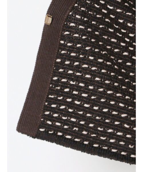 LAGUNAMOON（ラグナムーン）の「ツィードショートニットジャケット（その他アウター・レディース・ブラウン/イエロー・FREE）」の6枚目の写真