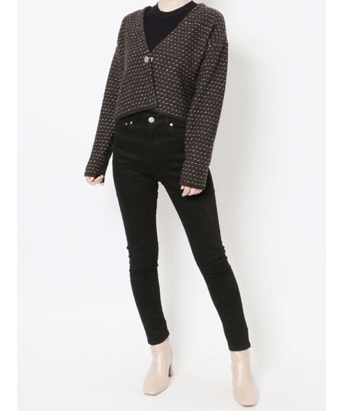 LAGUNAMOON（ラグナムーン）の「ツィードショートニットジャケット（その他アウター・レディース・ブラウン/イエロー・FREE）」の8枚目の写真