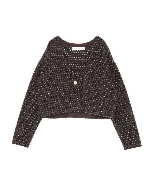 LAGUNAMOON（ラグナムーン）の「ツィードショートニットジャケット（その他アウター・レディース・ブラウン/イエロー・FREE）」の12枚目の写真