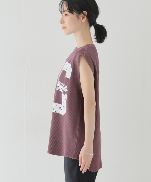 plage(プラージュ)の「ワッフルナンバリングトップス(Tシャツ/カットソー・レディース・ブラウン/ホワイト/レンガ・FREE)」の11枚目の写真