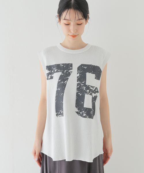 plage(プラージュ)の「ワッフルナンバリングトップス(Tシャツ/カットソー・レディース・ブラウン/ホワイト/レンガ・FREE)」の20枚目の写真
