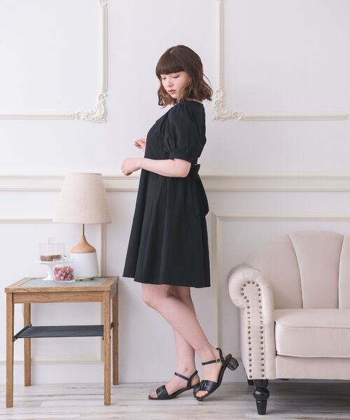 ems excite（エムズエキサイト）の「カシュクールバックリボンOP（ワンピース・レディース・ブラック/ホワイト/ピンク・FREE）」の16枚目の写真