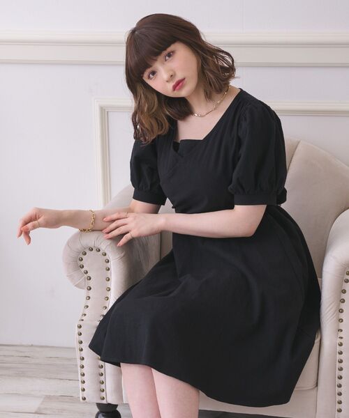 ems excite（エムズエキサイト）の「カシュクールバックリボンOP（ワンピース・レディース・ブラック/ホワイト/ピンク・FREE）」の19枚目の写真