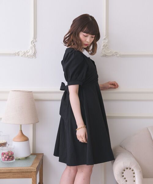 ems excite（エムズエキサイト）の「カシュクールバックリボンOP（ワンピース・レディース・ブラック/ホワイト/ピンク・FREE）」の20枚目の写真