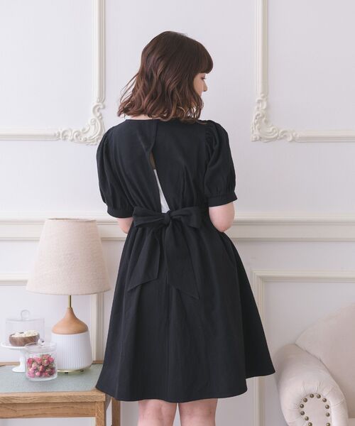 ems excite（エムズエキサイト）の「カシュクールバックリボンOP（ワンピース・レディース・ブラック/ホワイト/ピンク・FREE）」の21枚目の写真