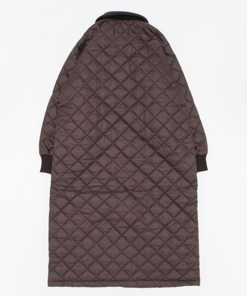 mizuiroind（ミズイロインド）の「リブカラーキルティングロングコート