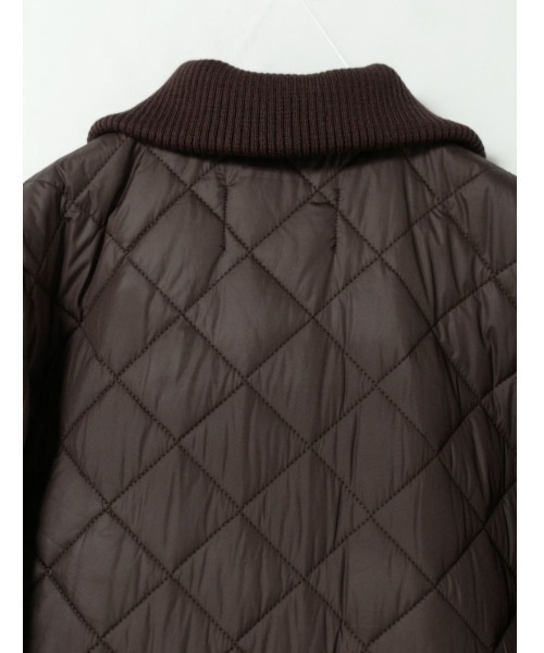 mizuiroind（ミズイロインド）の「リブカラーキルティングロングコート