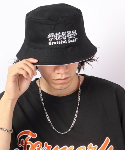 Grateful Dead(グレイトフルデッド)の「Grateful Dead グレイトフルデッドコットンバケットハット(ハット・メンズ・ブラック/ベージュ・FREE)」の5枚目の写真