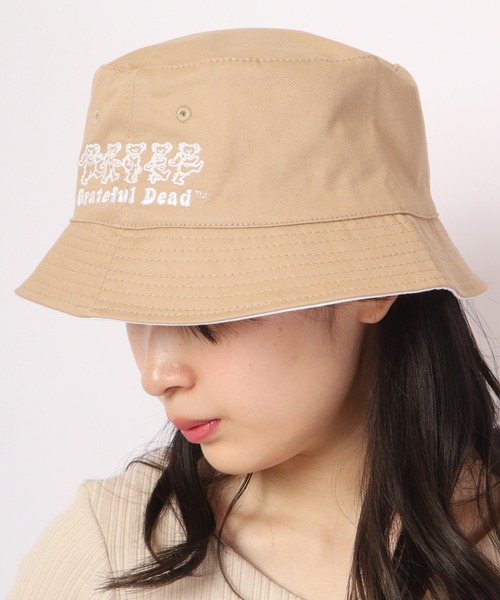 Grateful Dead(グレイトフルデッド)の「Grateful Dead グレイトフルデッドコットンバケットハット(ハット・メンズ・ブラック/ベージュ・FREE)」の9枚目の写真