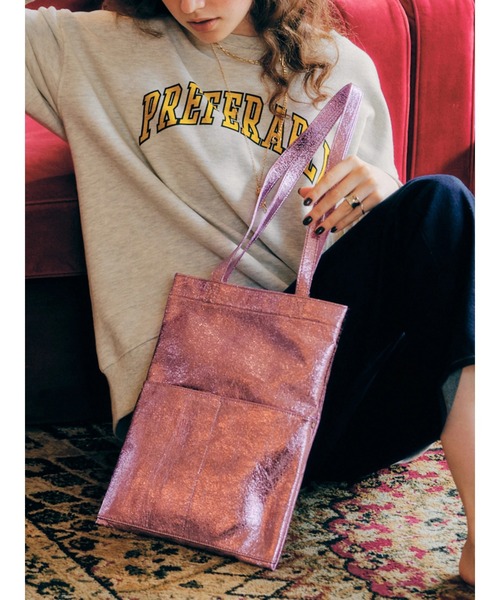 AMERICAN HOLIC（アメリカンホリック）の「メタリックポケット付サブトートバッグ（トートバッグ・レディース・オレンジ/ピンク/グリーン/シルバー・FREE）」の15枚目の写真