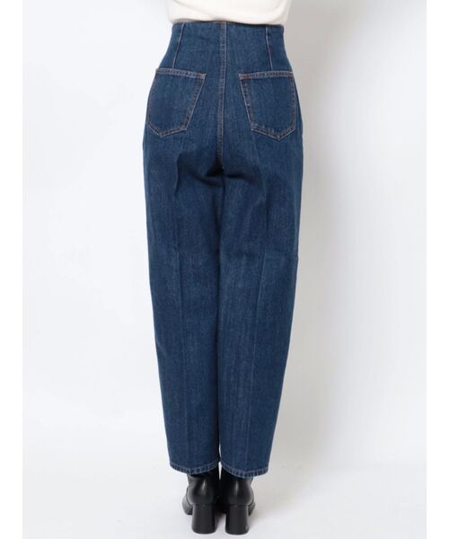 LAGUNAMOON（ラグナムーン）の「ステッチテーパードデニムパンツ（デニムパンツ・レディース・インディゴブルー・SMALL/MEDIUM）」の3枚目の写真