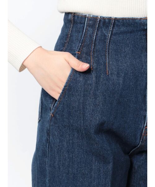 LAGUNAMOON（ラグナムーン）の「ステッチテーパードデニムパンツ（デニムパンツ・レディース・インディゴブルー・SMALL/MEDIUM）」の6枚目の写真
