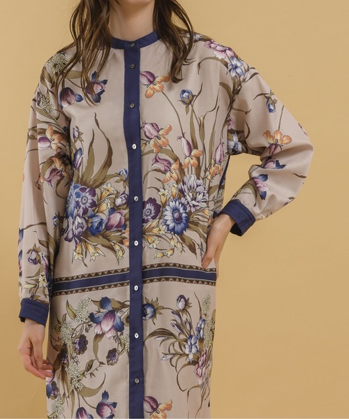 セール Katharine Picnic Ross Ross キャサリンロス のファッション Ross オータムスカーフプリントワンピース シャツワンピース オリジナル シャツワンピース Katharine 超激安が実現