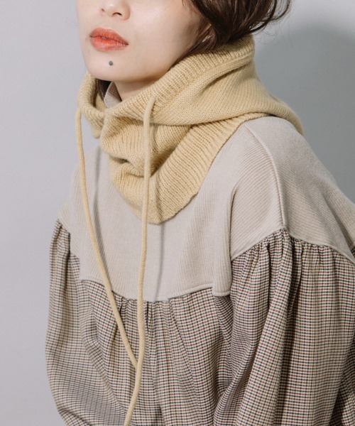 Munich(ミューニック)の「ニットバラクラバ(ニットキャップ/ビーニー・レディース・ブラウン/ベージュ/グレー/ブラック・FREE)」の4枚目の写真