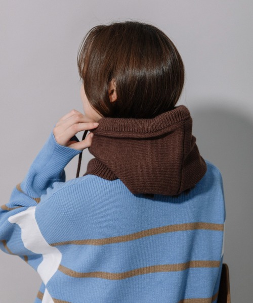 Munich(ミューニック)の「ニットバラクラバ(ニットキャップ/ビーニー・レディース・ブラウン/ベージュ/グレー/ブラック・FREE)」の10枚目の写真