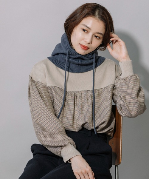 Munich(ミューニック)の「ニットバラクラバ(ニットキャップ/ビーニー・レディース・ブラウン/ベージュ/グレー/ブラック・FREE)」の13枚目の写真