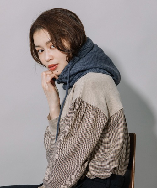 Munich(ミューニック)の「ニットバラクラバ(ニットキャップ/ビーニー・レディース・ブラウン/ベージュ/グレー/ブラック・FREE)」の22枚目の写真