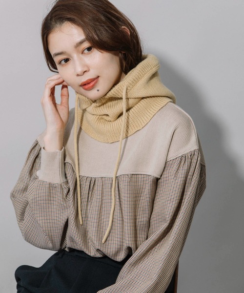 Munich(ミューニック)の「ニットバラクラバ(ニットキャップ/ビーニー・レディース・ブラウン/ベージュ/グレー/ブラック・FREE)」の21枚目の写真