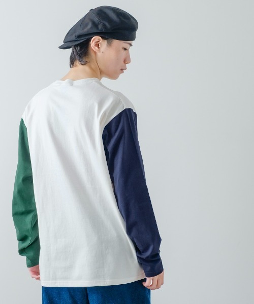 improves(インプローブス)の「クレイジー配色 USコットン 無地 ポケットロンT(Tシャツ/カットソー・メンズ・ネイビー/杢グレー/ブラック/チャコール/ホワイト/ベージュ系その他/ベージュ/ブラウン/ホワイト系その他/ダークグリーン・LARGE/MEDIUM/X-LARGE)」の22枚目の写真