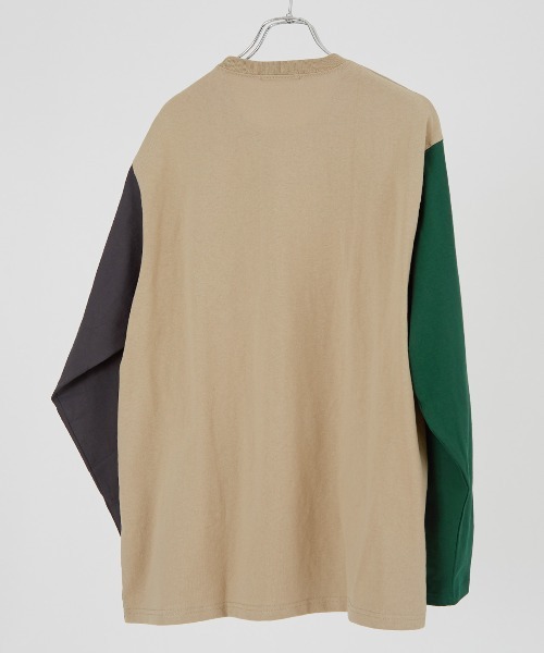 improves(インプローブス)の「クレイジー配色 USコットン 無地 ポケットロンT(Tシャツ/カットソー・メンズ・ネイビー/杢グレー/ブラック/チャコール/ホワイト/ベージュ系その他/ベージュ/ブラウン/ホワイト系その他/ダークグリーン・LARGE/MEDIUM/X-LARGE)」の12枚目の写真
