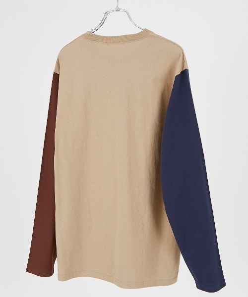 improves(インプローブス)の「クレイジー配色 USコットン 無地 ポケットロンT(Tシャツ/カットソー・メンズ・ネイビー/杢グレー/ブラック/チャコール/ホワイト/ベージュ系その他/ベージュ/ブラウン/ホワイト系その他/ダークグリーン・LARGE/MEDIUM/X-LARGE)」の13枚目の写真