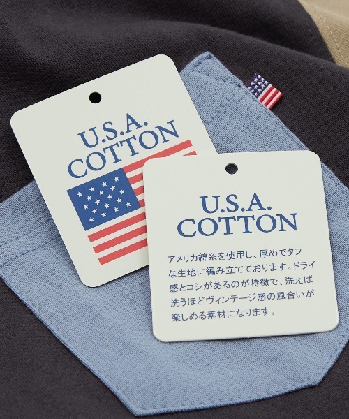 improves(インプローブス)の「クレイジー配色 USコットン 無地 ポケットロンT(Tシャツ/カットソー・メンズ・ネイビー/杢グレー/ブラック/チャコール/ホワイト/ベージュ系その他/ベージュ/ブラウン/ホワイト系その他/ダークグリーン・LARGE/MEDIUM/X-LARGE)」の16枚目の写真