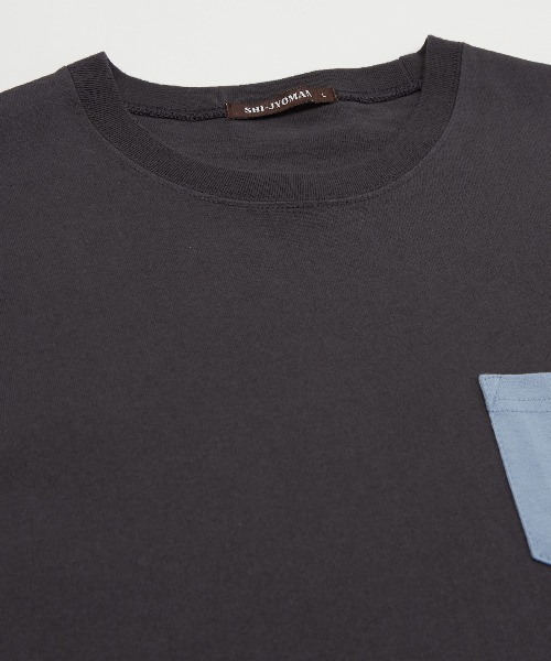 improves(インプローブス)の「クレイジー配色 USコットン 無地 ポケットロンT(Tシャツ/カットソー・メンズ・ネイビー/杢グレー/ブラック/チャコール/ホワイト/ベージュ系その他/ベージュ/ブラウン/ホワイト系その他/ダークグリーン・LARGE/MEDIUM/X-LARGE)」の17枚目の写真
