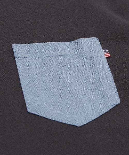 improves(インプローブス)の「クレイジー配色 USコットン 無地 ポケットロンT(Tシャツ/カットソー・メンズ・ネイビー/杢グレー/ブラック/チャコール/ホワイト/ベージュ系その他/ベージュ/ブラウン/ホワイト系その他/ダークグリーン・LARGE/MEDIUM/X-LARGE)」の18枚目の写真