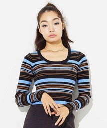 X-girl | MULTI STRIPE KNIT TOP(ニット/セーター)