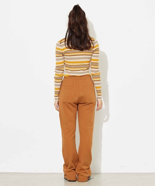 X-girl（エックスガール）の「MULTI STRIPE KNIT TOP（ニット/セーター・レディース・ベージュ/グリーン/ブラック・ONE SIZE）」の14枚目の写真