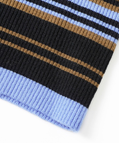 X-girl（エックスガール）の「MULTI STRIPE KNIT TOP（ニット/セーター・レディース・ベージュ/グリーン/ブラック・ONE SIZE）」の13枚目の写真