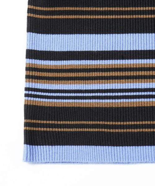 X-girl（エックスガール）の「MULTI STRIPE KNIT TOP（ニット/セーター・レディース・ベージュ/グリーン/ブラック・ONE SIZE）」の8枚目の写真