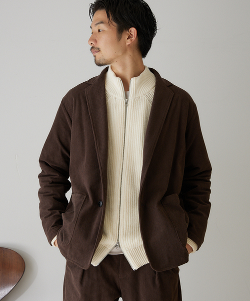 417 EDIFICE（フォーワンセブンエディフィス）の「【ジャケット+イージーパンツの2点セット】コーデュロイセットアップ（テーラードジャケット・メンズ・チャコールグレー/ブラウン/ベージュ/カーキ・SMALL/MEDIUM/LARGE/X-LARGE）」の11枚目の写真