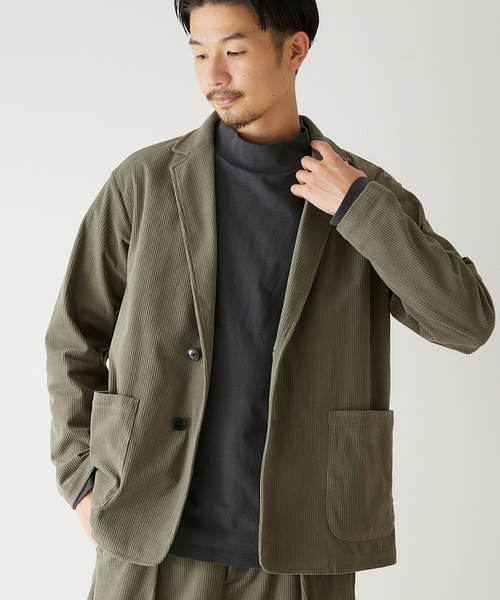 417 EDIFICE（フォーワンセブンエディフィス）の「【ジャケット+イージーパンツの2点セット】コーデュロイセットアップ（テーラードジャケット・メンズ・チャコールグレー/ブラウン/ベージュ/カーキ・SMALL/MEDIUM/LARGE/X-LARGE）」の20枚目の写真