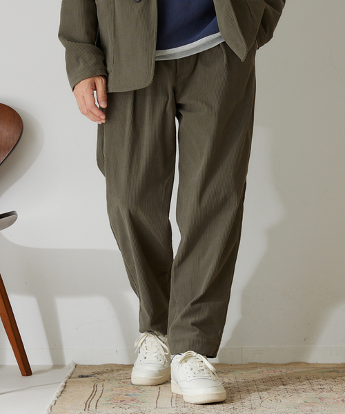 417 EDIFICE（フォーワンセブンエディフィス）の「【ジャケット+イージーパンツの2点セット】コーデュロイセットアップ（テーラードジャケット・メンズ・チャコールグレー/ブラウン/ベージュ/カーキ・SMALL/MEDIUM/LARGE/X-LARGE）」の22枚目の写真