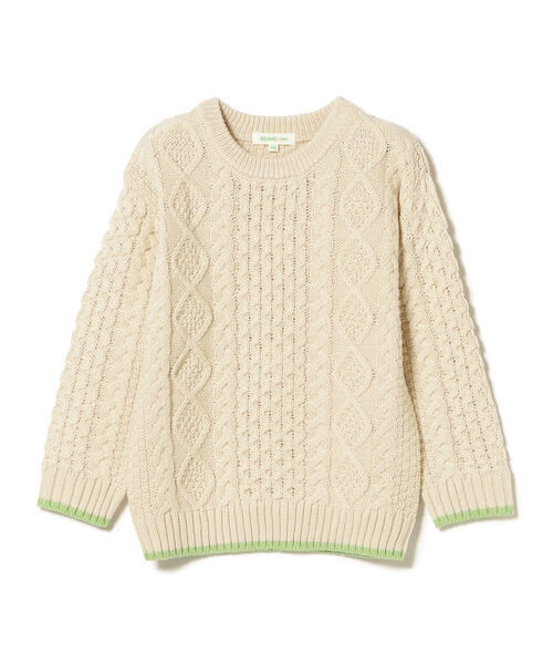 BEAMS mini（ビームスミニ）の「BEAMS mini / ケーブル ニット プルオーバー 22F（90～150㎝)（ニット/セーター・キッズ・オレンジ系その他5/サックスブルー/ナチュラル/ブラウン・130/100/140/90/120/150/110）」の12枚目の写真